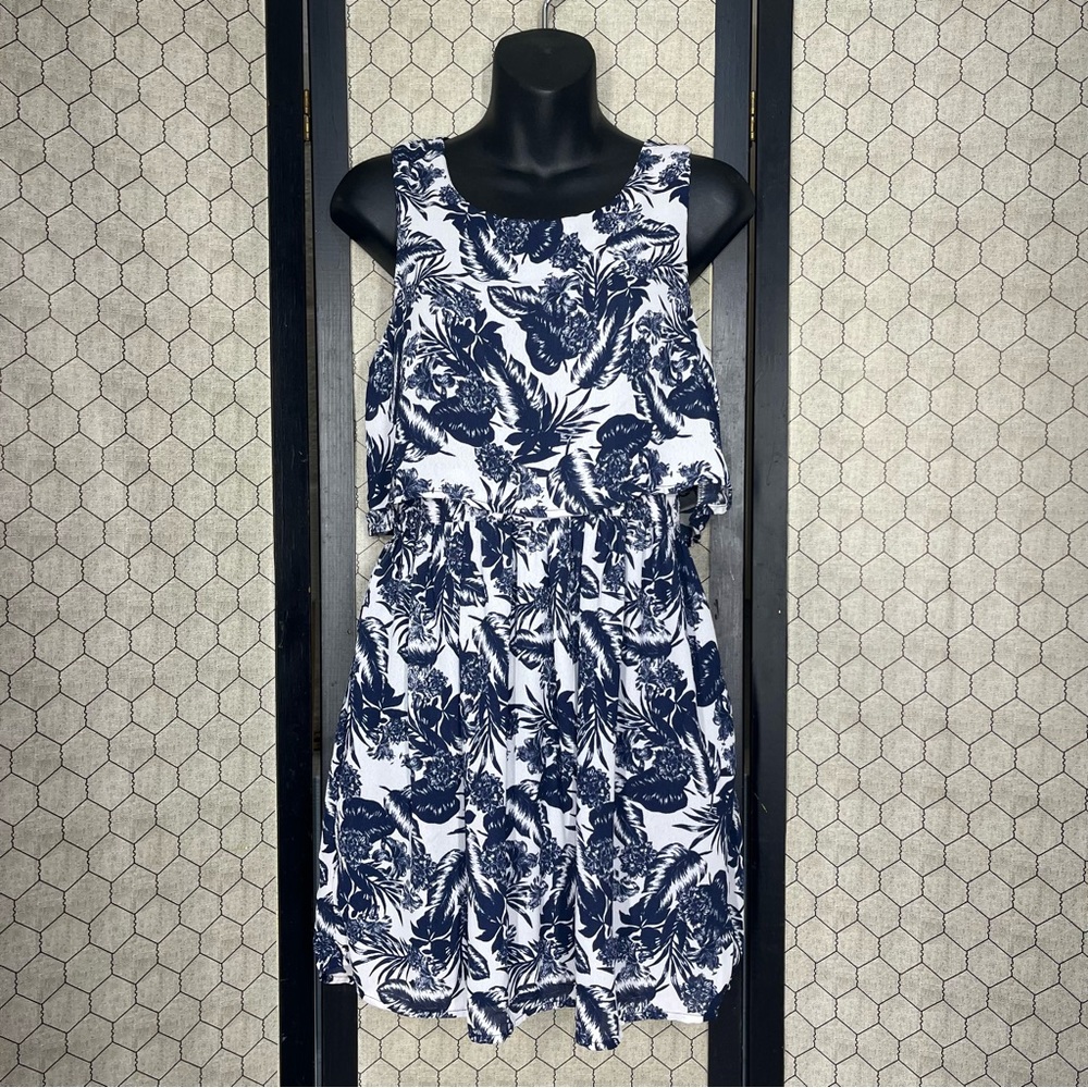 One Clothing Los Angeles Flounce Top Floral Print Dress